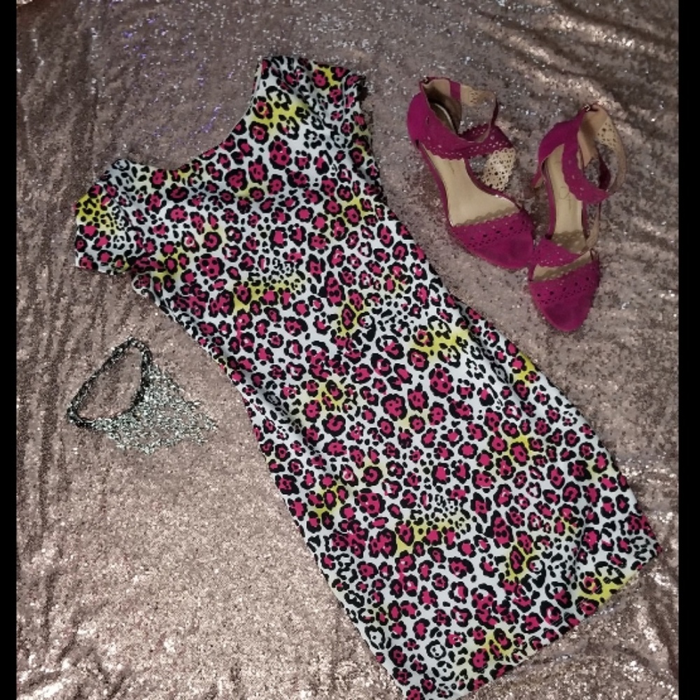 Pink Leopard print Arden B dress
